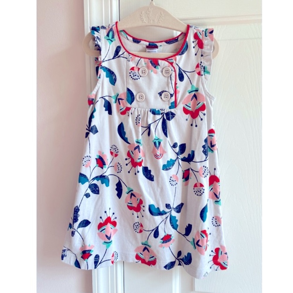 Adorable cotton flutter sleeve toddler dress!